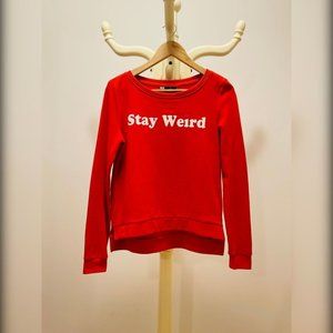 Only - Stay Weird Red Sweater